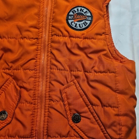 Kids Headquarters Boys Bright Orange Vest With Full Zipper Size 18 Months - Picture 2 of 10